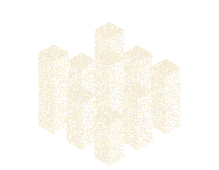 Stippled illustration of an automated storage grid with towers of totes